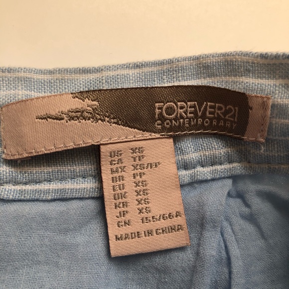 Forever 21 Baby Blue Striped Skirt XS - Picture 3 of 6